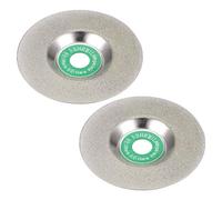 uxcell 4-Inch Diamond Cutting Wheels Cup Grinding Disc for Stone Ceramics Glass 120 Grits Silver Tone 2pcs