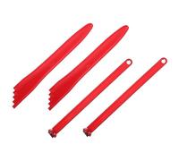 uxcell 4 Pcs Canning Supplies, Canning Rack Kits Included Magnetic Lid Lifter, Canning Bubble Popper Bubble for Ball Jars, Mason Jars, Red