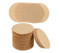 uxcell 400 Count 2.1" Round Coffee Filters, Disposable Paper Percolator Coffee Filters Natural Unbleached Wood Fiber,Suitable for Pour Over Coffee Filter Drip Coffee Maker Brown