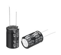uxcell 47uF 450V 16x25mm Electrolytic Capacitor, Radial Leads Aluminum Capacitors for TV, LCD Monitor, VCD, 10Pcs