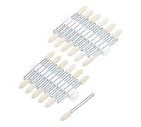 uxcell 4mm Wool Felt Mounted Points Tapered Polishing Bits Burrs Buffing Wheels with 1/8" Shank 24 Pcs