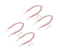 uxcell 4Pcs Curtain Tiebacks, 58cm/23 Braided Drapery Holdback Holder Decorative Rope Tie Back, Pink/Mixed Silver