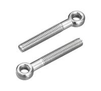 uxcell 4Pcs M10 x 70mm Lifting Eye Bolts, 304 Stainless Steel Machinery Shoulder Swing Bolt Lifting Ring Eyebolt for Pipeline Gate Valves, Building Steel Pipe Fasteners, Silver