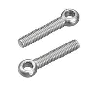 uxcell 4Pcs M8 x 45mm Lifting Eye Bolts, 304 Stainless Steel Machinery Shoulder Swing Bolt Lifting Ring Eyebolt for Pipeline Gate Valves, Building Steel Pipe Fasteners, Silver