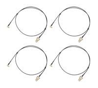 uxcell 4Pcs MMCX Male Right Angle to SMA Female Bulkhead,Pigtail Antenna Coaxial RF1.37 Low Loss Cable,RF Coaxial Connector,79inch
