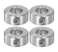 uxcell 4pcs Shaft Collar 1/2" Bore 304 Stainless Steel Set Screw Shaft Collars, 1" OD, 7/16" Width, for Wheel Barrow Axle, Gearbox Assemblies, Machine Tools, Industry
