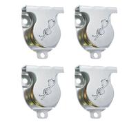 uxcell 4Pcs Wall Mounted Pulley 72mm Single Pulley Block, Iron Hanging Wire Towing Wheel, Cable Rope Runner Pulley Roller in Zinc Plated