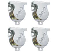 uxcell 4Pcs Wall Mounted Pulley 85mm Single Pulley Block, Iron Hanging Wire Towing Wheel, Cable Rope Runner Pulley Roller in Zinc Plated