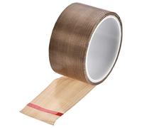 uxcell 50mm PTFE Coated Fabric Tape Brown High Temperature Tape for Vacuum,Hand and Impulse Sealers Adhesive Tape 10m/32.8ft