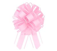 Uxcell 5pcs 6 Inch Large Big Pull Bow Organza Gift Wrapping Ribbon for Wedding, Car Baskets, Presents, Christmas, Pink