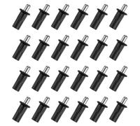 uxcell 6.8mm Cabinet Door Repair Pins, 24 Pcs Plastic Damper Replacement Pins Spring Iron Axis Loaded Pins Furniture Door Panel Connector for Shutter Kitchen Cabinet, Black