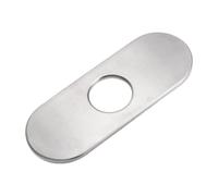 uxcell 6 Inch Hole Cover Deck Plate Escutcheon, Stainless Steel Sink Cover Plate for Bathroom or Kitchen Sink Faucet, Oval Brushed Silver