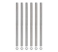 uxcell 6 Pack M6 x 350mm Fully Threaded Rod with 6 Pack Hex Nuts, 1mm Thread Pitch 304 Stainless Steel Right Hand Threaded Rods Bar Studs