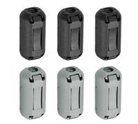 uxcell 6 Pcs Ferrite Filter Ring Core RFI EMI Noise Suppression Cable Clip ID 3.5mm 0.14Inch Regular Styles for Electronic Devices, Industry, Black/Grey