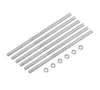 uxcell 6 Pcs M3 x 350mm Fully Threaded Rod with 6 Pcs Hex Nuts, 0.5mm Thread Pitch 304 Stainless Steel Right Hand Threaded Rods Bar Studs