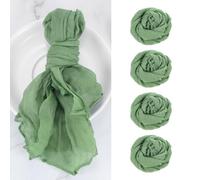 uxcell 6Pcs Cheesecloth Napkins, 20x20 Inch Green Rustic Dinner Table Napkins Decorative Table Cloth for Wedding Party Table Decor Bridal Shower