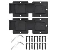 uxcell 7.8" Flip Gate Latch Lock with Padlock Hole 2 Pack, 4mm Adjustable Door Latch for Sliding Swing Open Door, Double Gate, Barn Door, Wooden Fence, Garage, Black