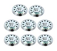 uxcell 8 Pcs 0.5W 8 Ohm Small Speakers Metal Shell Round Internal Micro Magnet Speaker for Mini Speakers DVD EVD Multimedia Mobile Portable Advertising Machine