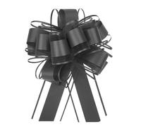 Uxcell 8pcs 6 Inch Large Big Pull Bow Organza Gift Wrapping Bows Ribbon for Wedding Car Baskets Presents Christmas Bow, Black