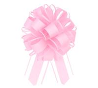 uxcell 8pcs 8 Inch Large Big Pull Bow Organza Gift Wrapping Bows Ribbon for Wedding Car Baskets Presents Christmas Bow, Pink