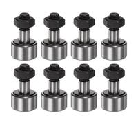 uxcell 8pcs CF8 Cam Follower KR19 Needle Roller Bearing M8x1.25mm Male Thread 19mm Roller Diameter Stud Type 10mm Roller Width Miniature Track Roller Bearings