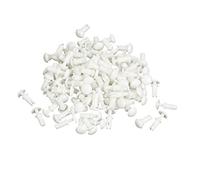 uxcell a15073000ux1050 Panel 5mm Head Dia Nylon Push Clips Fasteners Rivets White 100Pcs
