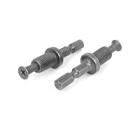 uxcell a15092100ux0512 Electric Drill Chuck 9mm Thread Hex Shape Shank Adapter Connector 2Pcs,