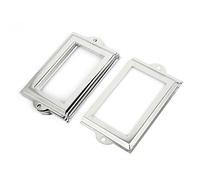 uxcell a15123000ux0431 Metal 105x 60mm File Drawer Tag Label Holder Name Card Frame 8pcs (Pack of 8)