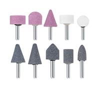 uxcell Abrasive Stone Points Set Grinding Wheel Polishing Head Bit with 1/4-inch Shank 10 Pcs