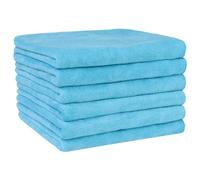 Uxcell Absorbent Microfiber Tea Towels Set, Quick Drying Hand Towels for Kitchen, Great for Washing Dishes and Cleaning the Bathroom 35cm x 75cm Blue Pack of 6
