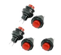 uxcell AC 125V 3 Amp 250V 1.5 Amp SPST On/Off Momentary Push Button Switch (5 Piece), Red