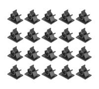 uxcell Adjustable Cable Clips, 20Pcs 8-10mm Self-Adhesive Cable Clamp Wire Clamps Cable Organizer Cord Clips for Wire Management, Black