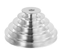 uxcell Aluminum A-Type 5 Step Pulley Wheel 14mm Bore 55-150mm Outer Dia for A-Type V-Belt 12.7mm Belt Width