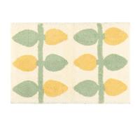 Uxcell Bathroom Rugs, Soft Plush Bath Mats Non Slip Printing Bathroom Mat Quick Dry Reversible Microfiber Bath Rugs Washable for Bathroom Floor, Tub Lemon 45 x 65 cm