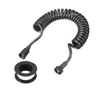 uxcell Bidet Shower Hose, Telescopic Spring Tube Hose with Plumbers Tape, Flexible Shower Tube for Toilet Bidet Sprayer Bathroom Faucet Handheld Shower Pet Washing, 118"(Dark Gray)