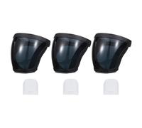 uxcell Black Full Safety Face Shields with 3Pcs Dark Grey Lens & 30Pcs Filter Gaskets