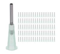 uxcell Blunt Tip Dispensing Needles, 100 Pcs 0.5 Inch 14G Glue Dispensing Stainless Steel Needle Tip Liquid Dispenser for Industrial Oil or Glue Applicator, Light Green