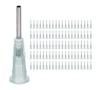 uxcell Blunt Tip Dispensing Needles, 100 Pcs 0.5 Inch 15G Glue Dispensing Stainless Steel Needle Tip Liquid Dispenser for Industrial Oil or Glue Applicator, Dark Green
