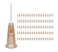 uxcell Blunt Tip Dispensing Needles, 100 Pcs 0.5 Inch 26G Glue Dispensing Stainless Steel Needle Tip Liquid Dispenser for Industrial Oil or Glue Applicator, Brown
