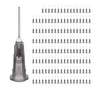 uxcell Blunt Tip Dispensing Needles, 150 Pcs 0.5 Inch 22G Glue Dispensing Stainless Steel Needle Tip Liquid Dispenser for Industrial Oil or Glue Applicator, Black