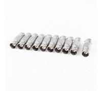 Uxcell BNC Female to BNC Female F/F CCTV Camera Adapter Straight Connector 10 Pcs