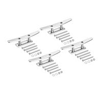 Uxcell Boat Cleat Open Base 4 Inch, 4 Pcs 316 Stainless Steel Dock Cleat for Kayak Boat, Yachts, and Fishing Boats, Include Installation Screws