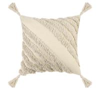 Uxcell Boho Throw Pillow Covers, Decorative Pillow Covers with Tassels Woven Tufted Bohemian Cushion Covers Geometry-1 18 x 18 Inch