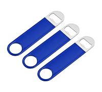 uxcell Bottle Opener, 3pcs 7" - Stainless Steel Flat Beer Bottle Opener, Bartender Beer Opener for Bar, Party, Restaurant (Blue)