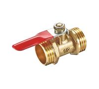 uxcell Brass Air Ball Valve Shut-Off Switch G1/2 Male to Male Pipe Tubing Fitting Coupler 180 Degree Operation Handle