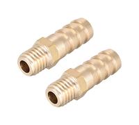 uxcell Brass Fitting Connector Metric M10x1.5 Male to Barb Hose ID 10mm 2pcs