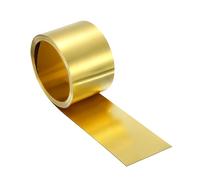 uxcell Brass Sheet Roll, 80" x 1.2" x 0.016" Metal Flashing Brass Foil Roll for Crafting, Electrical DIY Projects Repairs, Gold