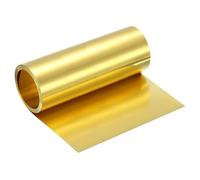 uxcell Brass Sheet Roll, 80" x 10" x 0.008" Metal Flashing Brass Foil Roll for Crafting, Electrical DIY Projects Repairs, Gold