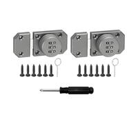 uxcell Cabinet Door Latch 2.17 x 1.5 Inch Zinc Alloy Keyless Combination Lock for Kitchen Cabinet Office Drawer Wooden Furniture Gray 2Pcs