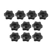 uxcell Clamping Handle Screw Knobs Handle M6 Threaded Through Hole Star-Shape 10 pcs